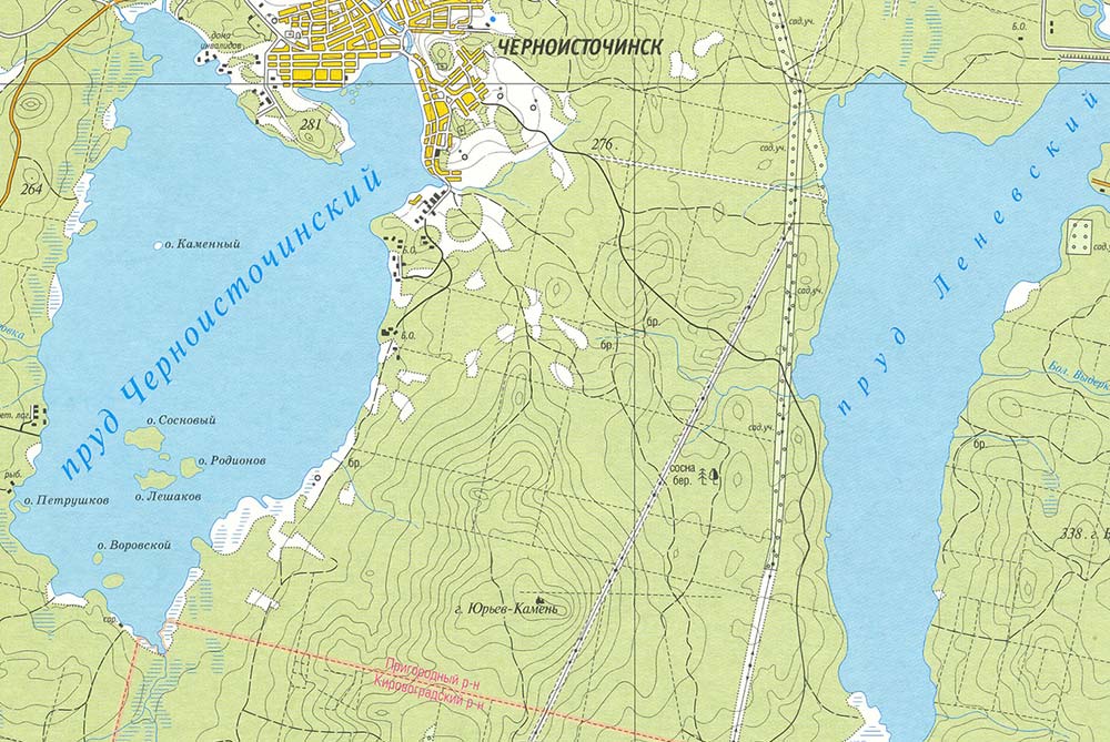 Карта горы Юрьев Камень и окрестностей